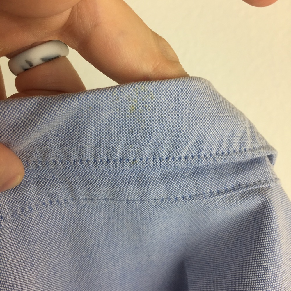 J Crew Boy Fit 2 Tone Chambray Button Up - Picture 5 of 5